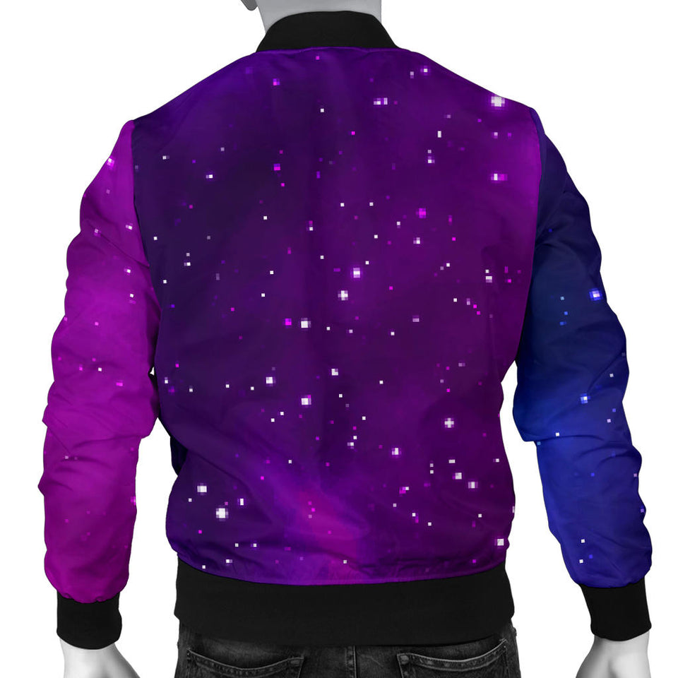 Pink Space Galaxy Pattern4 Men Bomber Jacket