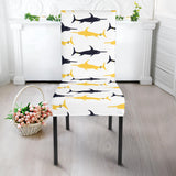Swordfish Pattern Print Design 05 Dining Chair Slipcover