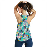 Toucan Pattern Background Women Racerback Tank Top