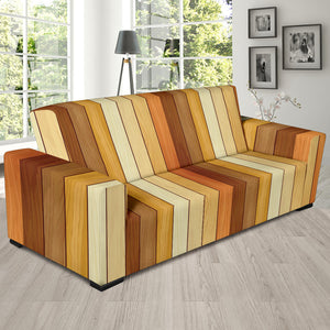 Wood Printed Pattern Print Design 01  Sofa Slipcover