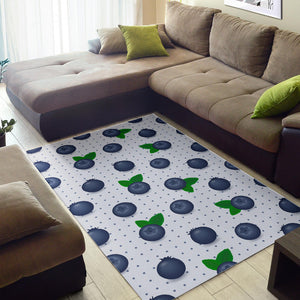 Blueberry Pokka Dot Pattern Area Rug