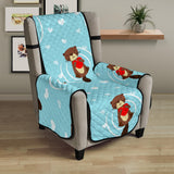 Otter Heart Pattern Chair Cover Protector