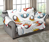 Bowling Strike Pattern Loveseat Couch Cover Protector