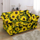 Sunflower Theme Pattern  Loveseat Couch Slipcover