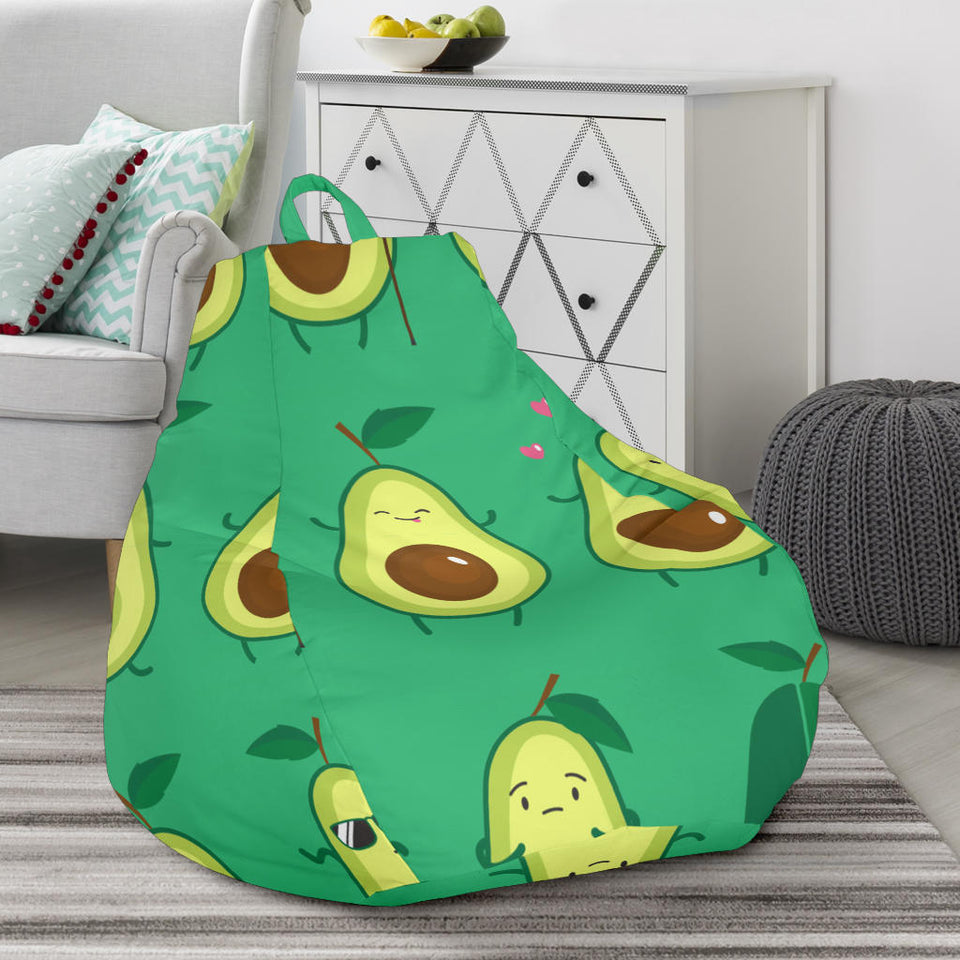Cute Avocado Pattern Bean Bag Cover