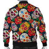 Suger Skull Pattern Background Men Bomber Jacket