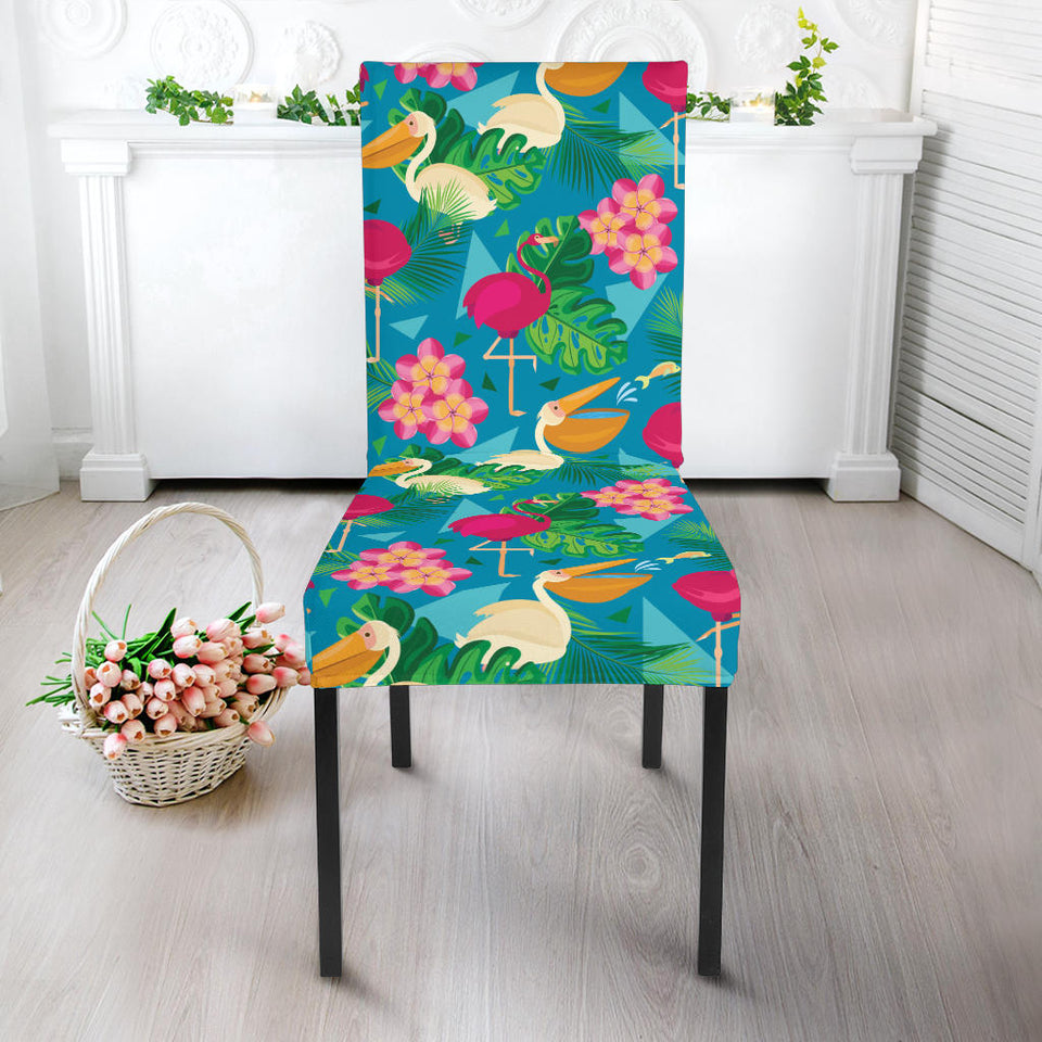 Pelican Pattern Print Design 03 Dining Chair Slipcover