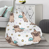 Unicorn Pug Pattern Bean Bag Cover