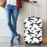 Crow Water Color Pattern Luggage Covers