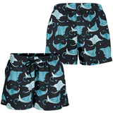 Stingray Pattern Print Design 04 Women Shorts