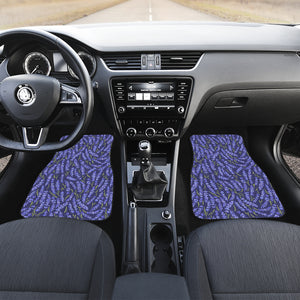 Lavender Theme Pattern Front Car Mats