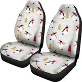 Penguin Christmas Tree Pattern Universal Fit Car Seat Covers