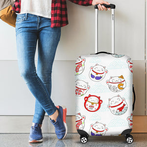 Meneki Neko Lucky Cat Pattern Luggage Covers