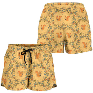 Squirrel Pattern Print Design 01 Women Shorts