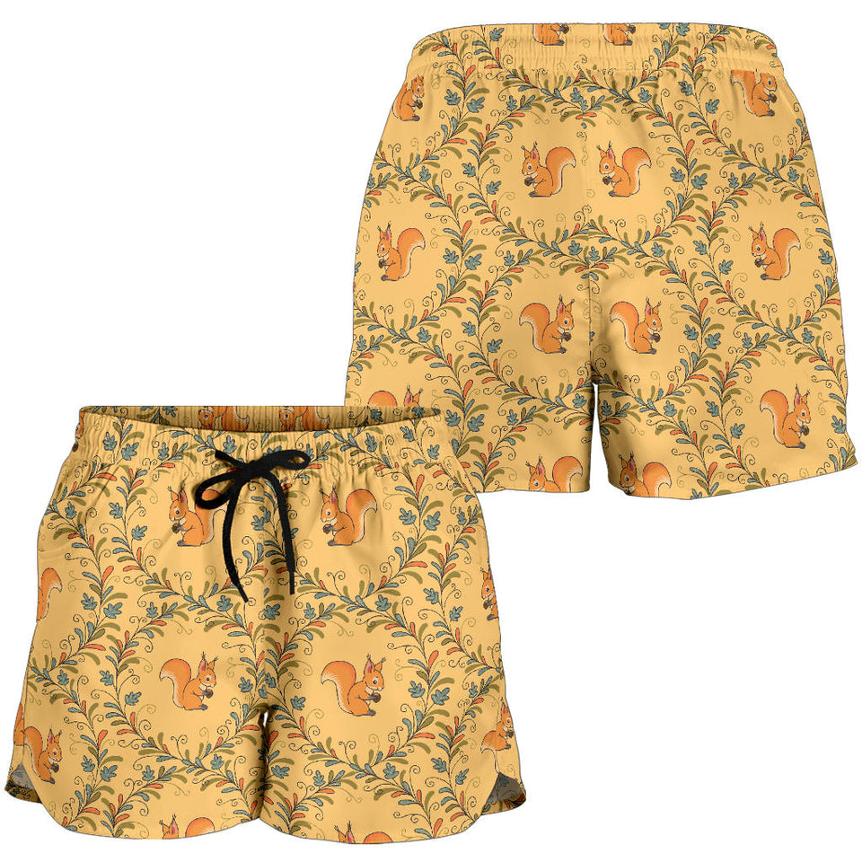 Squirrel Pattern Print Design 01 Women Shorts
