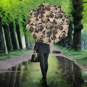 Pug Pattern Background Umbrella