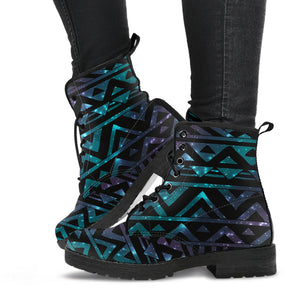 Space Tribal Galaxy Pattern Leather Boots