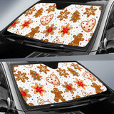 Christmas Cookie Pattern Car Sun Shade