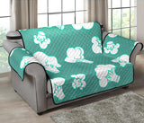 Broccoli Pattern Green background Loveseat Couch Cover Protector