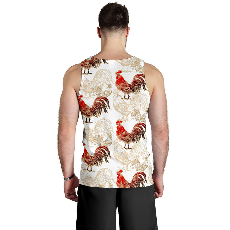 Rooster Chicken Pattern Men Tank Top