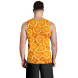 Sliced Orange Pattern Men Tank Top