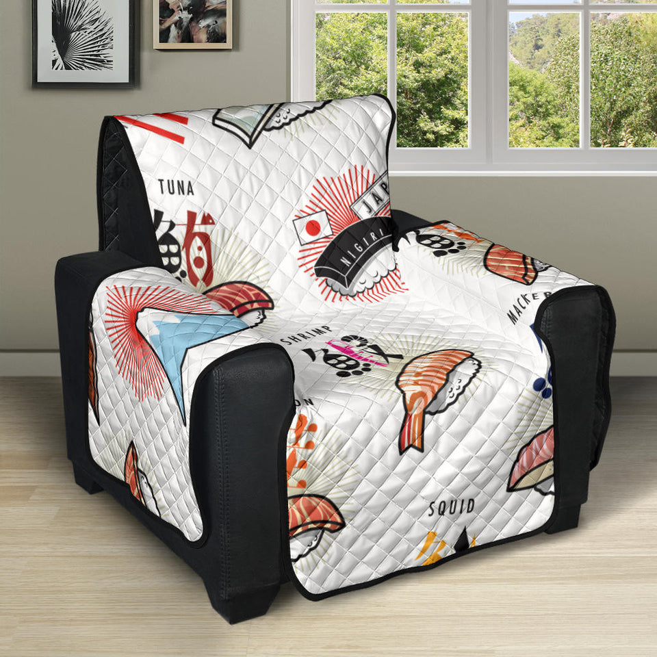 Sushi Japanese Pattern Recliner Cover Protector