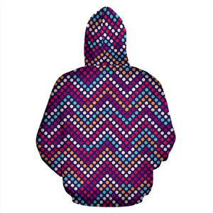 Zigzag Chevron Pokka Dot Aboriginal Pattern Men Women Pullover Hoodie