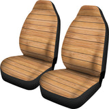 Wood Printed Pattern Print Design 04 Universal Fit Car Seat Covers