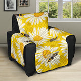 Bee Daisy Pattern Recliner Cover Protector