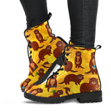 Otter Pattern Leather Boots