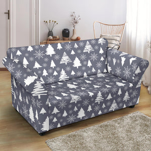 Snowflake Chirstmas Pattern Loveseat Couch Slipcover