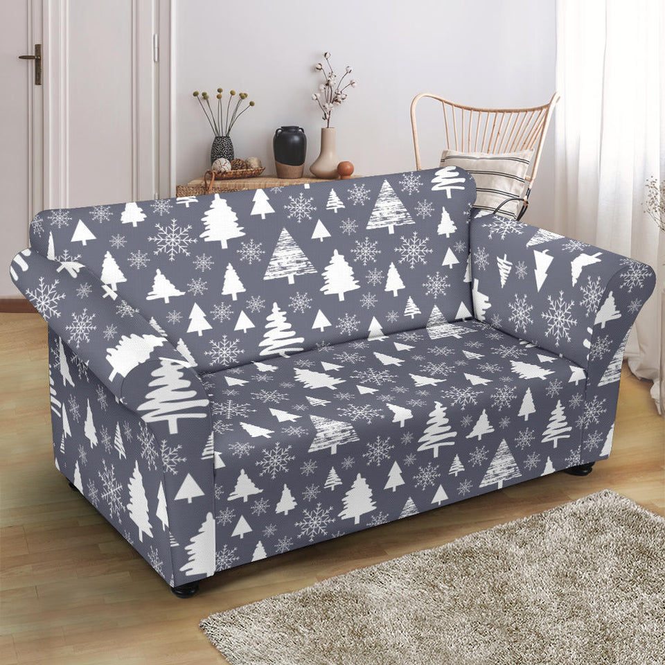 Snowflake Chirstmas Pattern Loveseat Couch Slipcover