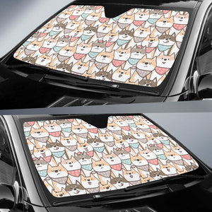 Shiba Inu Pattern Car Sun Shade