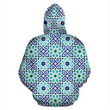 Blue Theme Arabic Morocco Pattern Men Women Pullover Hoodie