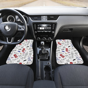 British Pattern Print Design 01 Front Car Mats