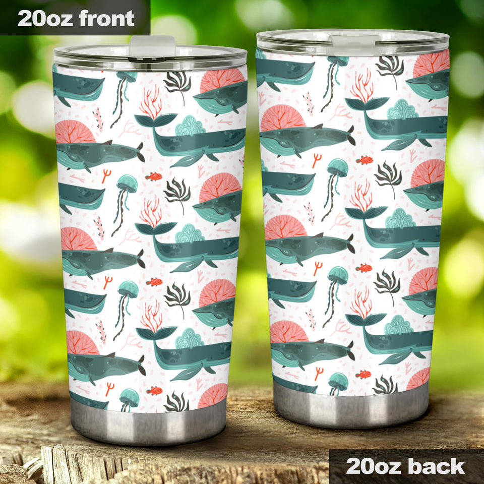 Whale Jelly Fish Pattern  Tumbler