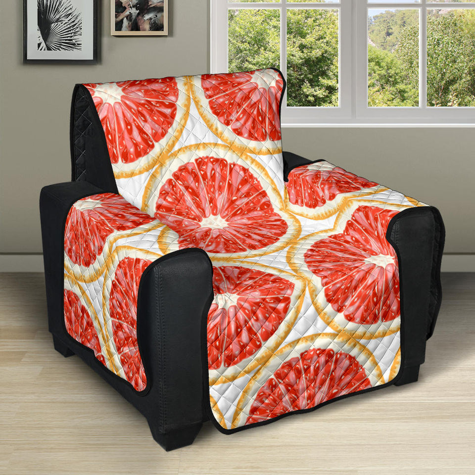 Sliced Grapefruit Pattern Recliner Cover Protector