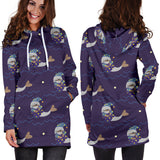 Sleeping Sea Lion Pattern Women Hoodie Dress