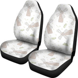 Windmill Pattern Background Universal Fit Car Seat Covers