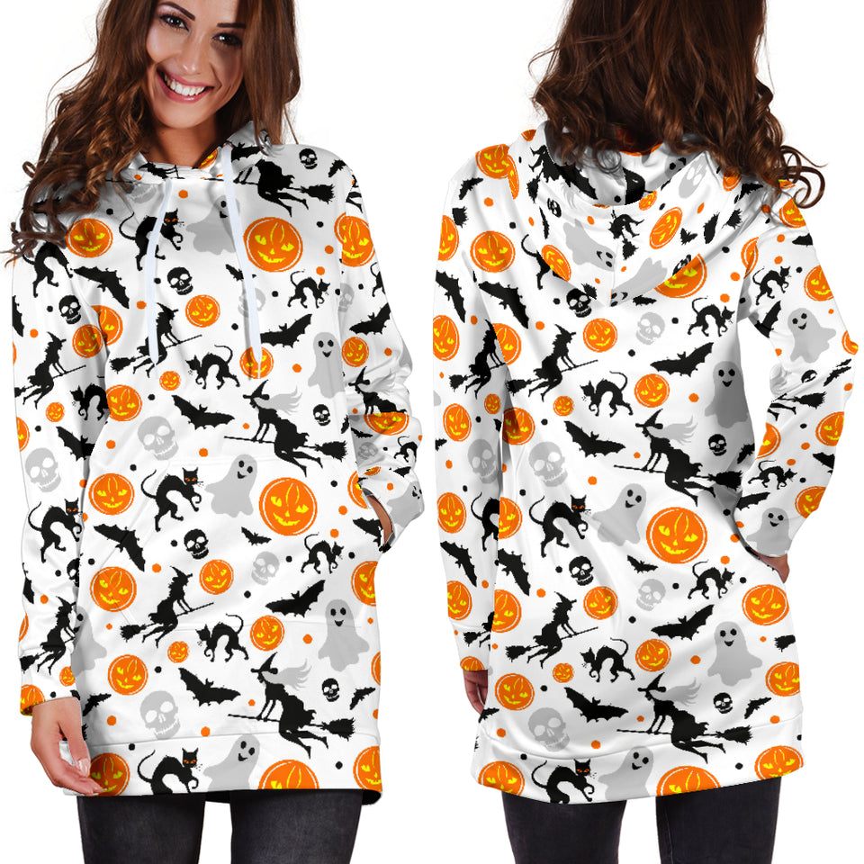 Halloween Pattern Women Hoodie Dress