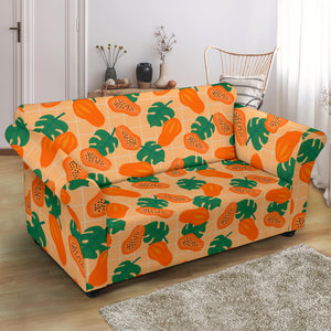 Papaya Leaves Pattern Loveseat Couch Slipcover