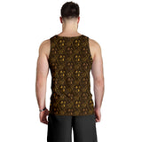 Gold Grape Pattern Men Tank Top