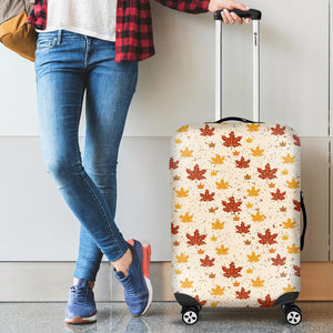 Red and Orange Maple Leaves Pattern Luggage Covers