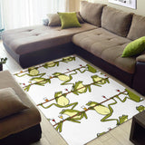 Frog drunk Pattern Area Rug