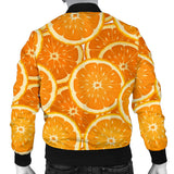 Sliced Orange Pattern Men Bomber Jacket