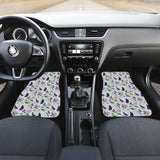 Eggplant Pattern Print Design 03 Front Car Mats