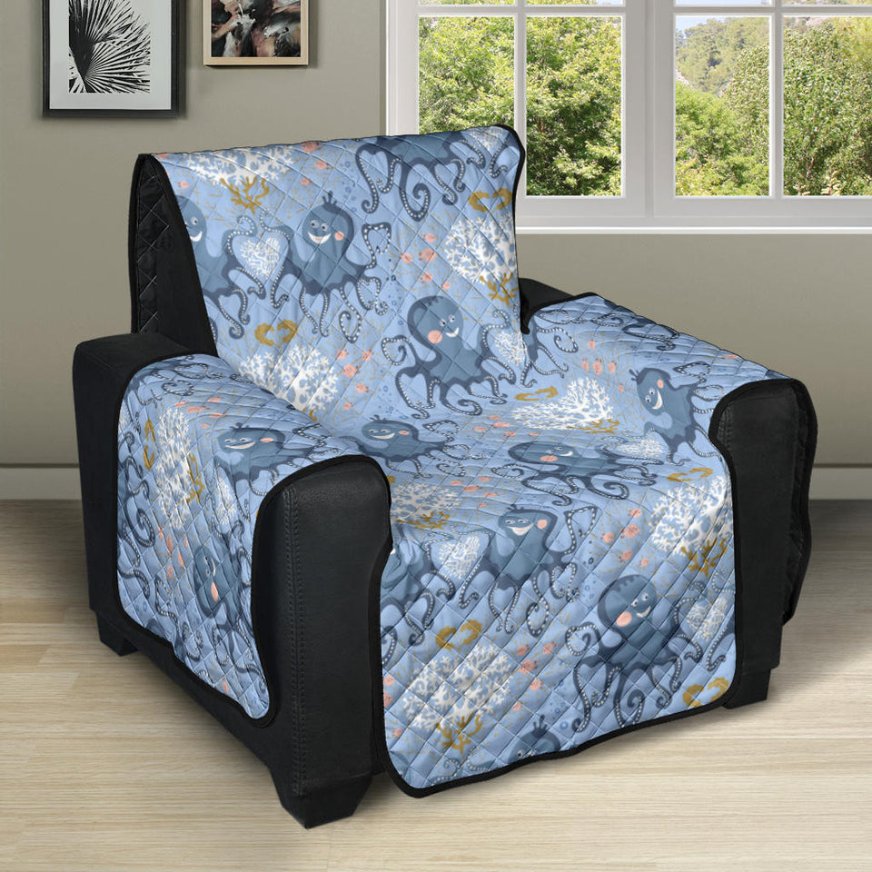 Octopus Heart Pattern Recliner Cover Protector