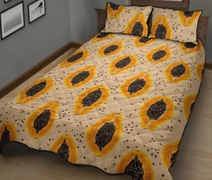 Papaya Pattern Quilt Bed Set