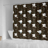 Polar Bear Pattern Background Shower Curtain Fulfilled In US