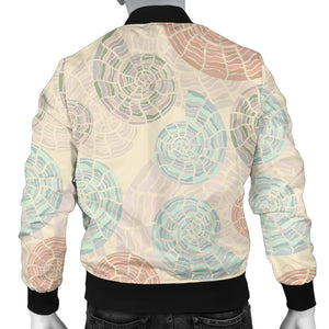 Shell Pattern Men Bomber Jacket